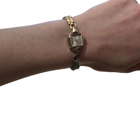 10k ROSE GOLD FILLED VINTAGE ELMONT WINDING WATCH - Picture 7 of 11